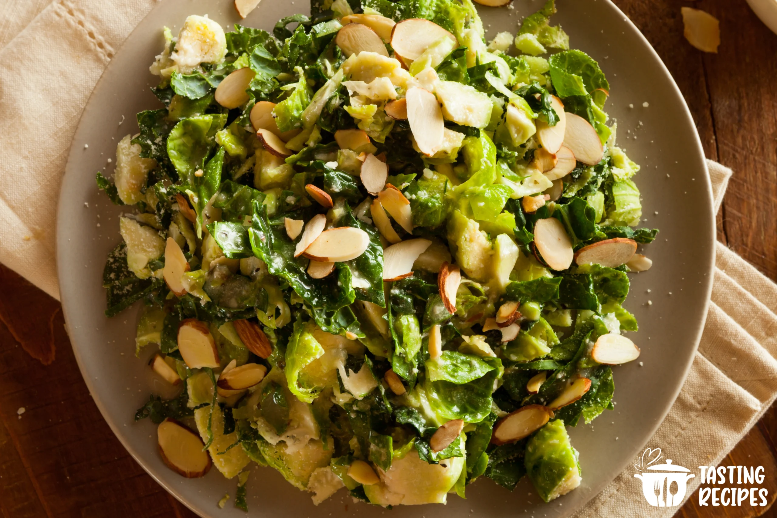 Chick-fil-A Kale Salad served in a bowl with nuts and dressing